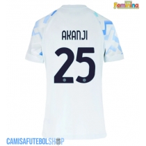 Camisa de time de futebol Inter Milan Manuel Akanji #25 Replicas 2º Equipamento Feminina 2025-26 Manga Curta
